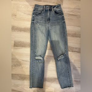 Eunina high rise straight leg cropped jeans